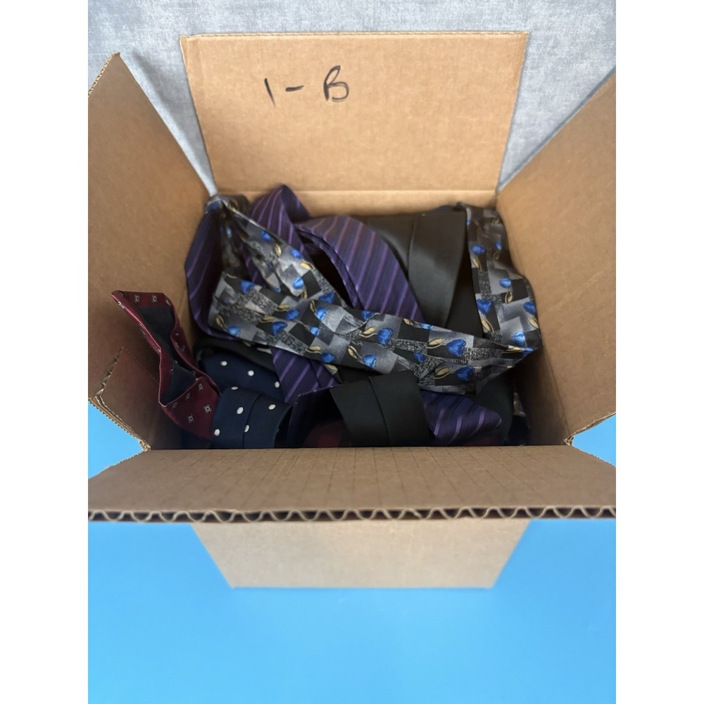 Men's Neck Tie Lot 2+ Lbs Mixed Brands Silk Polyester Assorted Reseller Bulk